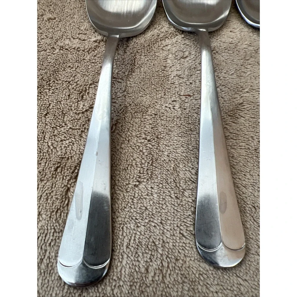 ORLEANS SILVER ORL19 4 Stainless Steel Colonial Classic Oval Soup Spoons‎